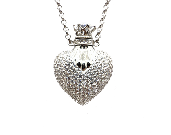 SILVER HEART NECKLACE