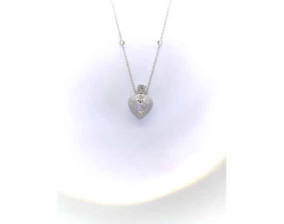 SILVER HEART NECKLACE