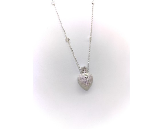 SILVER HEART NECKLACE