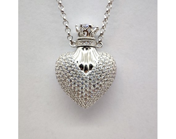 SILVER HEART NECKLACE