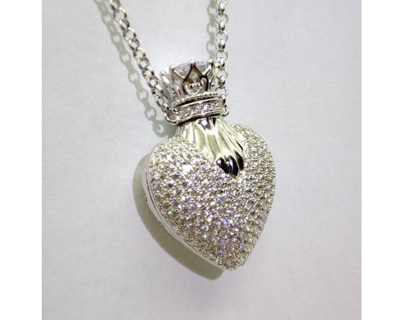 SILVER HEART NECKLACE