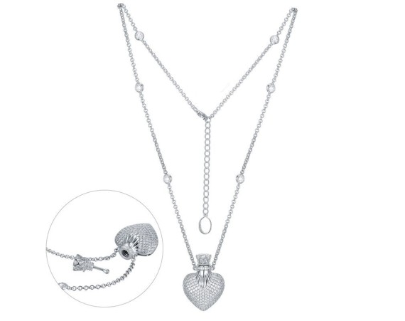 SILVER HEART NECKLACE