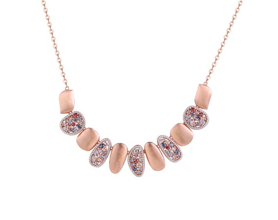 IRREGULAR COLOR ZIRCONIUM NECKLACE