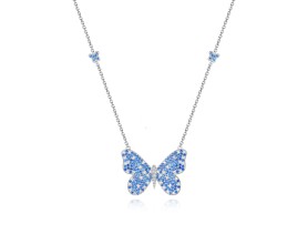 BLUE BOW NECKLACE