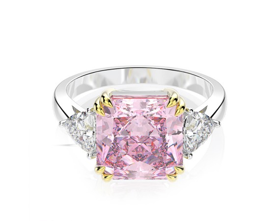 SQUARE PINK ZIRCONIUM RING