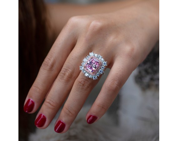 PINK ZIRCONIUM RING